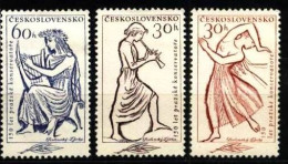 CS 1961 Mi 1265-7 ** Yt 1147-1149, Music Scool In Prague - Unused Stamps