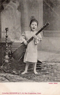 Garçon  Jouant De La Guitare ? Narquilé  ,   - Gouesnon Paris Carte Pionnière Cliché Nadar - Music And Musicians