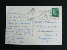 HYERES - VAR - FLAMME SUR MARIANNE CHEFFER - CACHET CAMPING INTERNATIONAL LA RESERVE GIENS - LE PORT - Mechanical Postmarks (Advertisement)