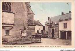 AGQP4-0313-41 - VILLEDIEU-LE-CHATEAU - Monument Aux Morts - Guerre 1914-18 Et Mairie - Vendome