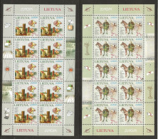 Lithuania Lietuva Litauen 2008 Europe: The Letter.s  Mi 970-971  In Two Sheetlets With 10 Stamps MNH(**) - Lithuania