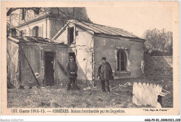 AGQP9-0684-92 - ASNIERES - Maison Bombardée Par Les Zeppelins  - Asnieres Sur Seine