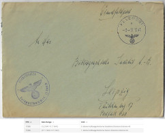 Germany 1941 Feldpost Cover Cancel Eagle Swastika Number 11886 1st Small Motor Vehicle Column Panzer Division Column 40 - Feldpost 2e Guerre Mondiale