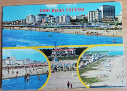 CARTOLINA ITALIA 1974 FERRARA LIDO DEGLI ESTENSI  SALUTI VEDUTINE  Italy Postcard ITALIEN Ansichtskarten - Gruss Aus.../ Gruesse Aus...