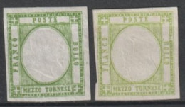 1861 - DEUX-SICILES - VARIETE "EFFIGIE RENVERSEE" ! - YVERT N°10 + 10c (*) SANS GOMME - COTE = 70 EUR - Sicilië