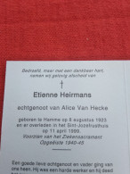 Doodsprentje Etienne Heirmans / Hamme 8/8/1923 - 11/4/1999 ( Alice Van Hecke ) - Religion & Esotérisme