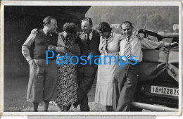 228756 GERMANY COSTUMES PEOPLE IN AUTOMOBILE CIRCULATED TO ISRAEL POSTAL POSTCARD - Other & Unclassified