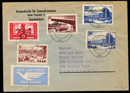 Saar, 1956, 324,332,362,363,364, Brief - Otros & Sin Clasificación