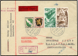 Französische Zone Württemberg, 1947, 12 + 13 + Allg. Ausg. 1 + 2 ... - Autres & Non Classés