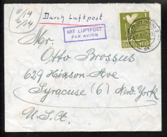 Bizone Flugpost-Zulassungsmarke, 1948, 959 EF, Brief - Other & Unclassified