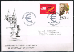 AN-L20 - FRANCE Cachet Comm. Sur Lettre De Horbourg-Wihr Bonne Année 2002 Soyez Euro - Commemorative Postmarks