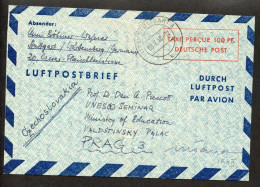 Bizone Flugpost-Zulassungsmarke, 1948, LF 1 II, Brief - Other & Unclassified