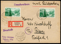 Französische Zone Baden, 1947, 12 (2), Brief - Andere & Zonder Classificatie