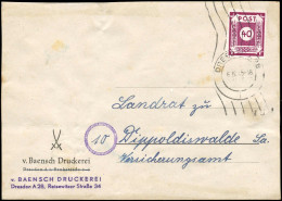 SBZ - Ostsachsen, 1945, 50A, Brief - Autres & Non Classés