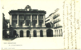 2286 - Espagne  -  SAN SEBASTIAN  :  EL  AYUNTAMIENTO   - Guipuscoa -  Circulée En   1901 - Autres & Non Classés