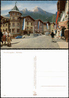 Berchtesgaden Marktplatz, Leute Mit Trachtenkleidung, Autos 1960 - Berchtesgaden