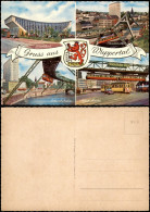 Ansichtskarte Wuppertal Schwebebahn, Stadtbad - 4 Bild 1968 - Wuppertal