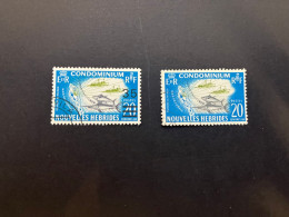 11-5-2024 (stamp)  Mint & Used - New Hebrides / Nouvelle Hébrides - Fish (1 + 1 Over-printed) (2 Values) - Vanuatu (1980-...)