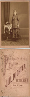 Tetschen-Bodenbach Decín Kabinettfoto CdV Mädchen: Atelier Richter 1900 CdV - Tchéquie