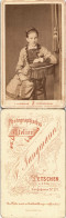 Tetschen-Bodenbach Decín Fotokunst Atelier-Foto F. Jungmann Foto Frau 1900  CdV - Tchéquie