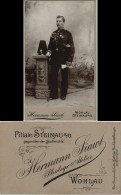 SOLDAT Fotokunst Atelier-Photo Aus WOHLAU / STEINAU A./O. 1900 Privatfoto CdV - Bekende Personen