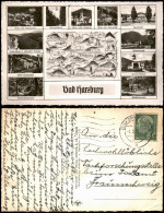 Ansichtskarte Bad Harzburg Mehrbild AK Mit Landkarte 1957 - Bad Harzburg