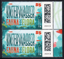 !a! GERMANY 2024 Mi. 3828 MNH Vert.PAIR W/ Right Margins (a) - Europe: Underwater Fauna & Flora - Nuovi