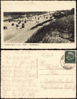 Postcard Großmöllen Mielno Strand 1938  Gel Landpoststempel über Köslin - Pommern