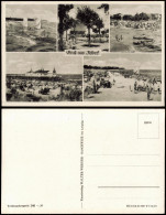 Ansichtskarte Ahlbeck (Usedom) 5 Bild Strandpartien 1958 - Other & Unclassified