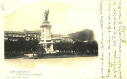 2287 - Espagne  -  SAN SEBASTIAN  :  ESTATUA  DE  OQUENDO    - Guipuscoa -  Circulée En   1901 - Other & Unclassified