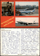 Postcard Stockholm SCANDINAVIAN Flugzeug Airplane Avion Flughafen 1992 - Svezia