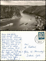 Ansichtskarte Sankt Goar Schiffe Passieren Rheintal An Der Loreley 1963 - St. Goar