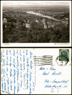 Heidelberg Panorama-Ansicht Weitblick Schloss U. Neckar Brücken 1952 - Heidelberg