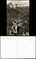 Ansichtskarte Schwangau Schloss Neuschwanstein Mit Berg-Panorama 1960 - Autres & Non Classés