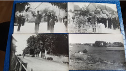 4 Cartes Photo Du General De Gaulle à Colombey Les 2 églises , Autographe , Rare - Sonstige & Ohne Zuordnung