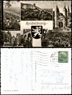 Heidelberg Mehrbildkarte Mit Schloss Und Stadtteilansichten 1959 - Heidelberg