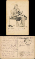 Ansichtskarte  Gezeichnete Feldpostkarte 1. Weltkrieg 1917   Feldpoststempel - War 1914-18