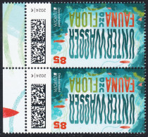 !a! GERMANY 2024 Mi. 3828 MNH Vert.PAIR W/ Left Margins (b) - Europe: Underwater Fauna & Flora - Unused Stamps