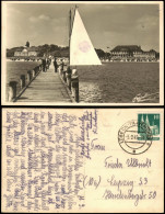 Ansichtskarte Travemünde-Lübeck Kurhaus, Segelboot 1949 - Autres & Non Classés