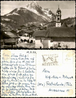 Ansichtskarte Mittenwald Blick Vom Unter-Markt Gegen Wetterstein 1953 - Mittenwald