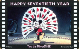 Télécarte Du Japon Disney.  Japan Phonecard Disney.  "Mickey - Happy Seventieth Year".   (NEUVE - UNUSED). - Disney