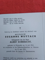 Doodsprentje Suzanne Wuytack / Moerzeke 14/7/1916 Hamme 31/5/1993 ( Albert Robberecht ) - Religion &  Esoterik