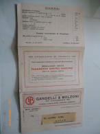 "GANDELLI & BOLZONI CODOGNO Produzione E Commercio BURRO - FORMAGGI E GORGONZOLA 1932" - Advertising