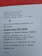 Doodsprentje Octaaf Henri De Cock / Moerzeke 12-7-1917 - 5/11/1993 ( Marjanna Piechota ) - Religione & Esoterismo