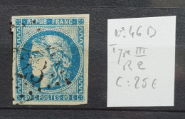 05 - 24 - France - N° 46B  - Type III - Report 2 - TB - 1870 Bordeaux Printing