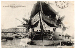 Vue De Détail De L'avant Du Ponton-caserne " Clorinthe " - Lorient