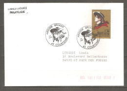 FRANCE 1990. Lettre Affranchie Avec Y&T N°2649. Aristide BRUANT. Avec Cachet Premier Jour. TB - Gebraucht