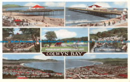 R085573 Colwyn Bay. Valentine. Carbo Colour. 1059V Style Postcard. Multi View - World