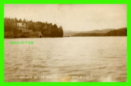 ST ÉMILE, QUÉBEC - PENSION GRÉGOIRE AU LAC DES ILES - CIRCULÉE EN 1917 - CARTE PHOTO - - Other & Unclassified