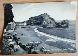 CARTOLINA ITALIA MESSINA TAORMINA SPIAGGIA MAZZARò E ISOLA BELLA  Italy Postcard ITALIEN Ansichtskarten - Messina